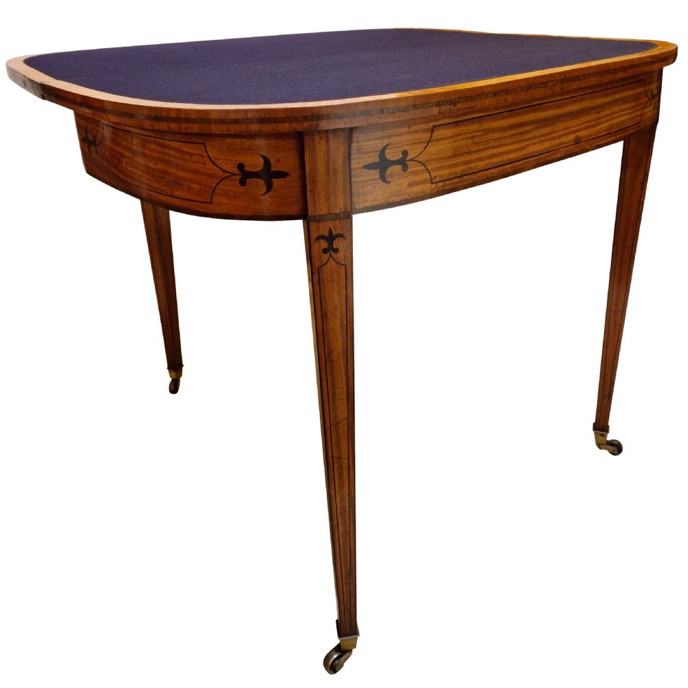 18thc Satinwood Card Table View VI
