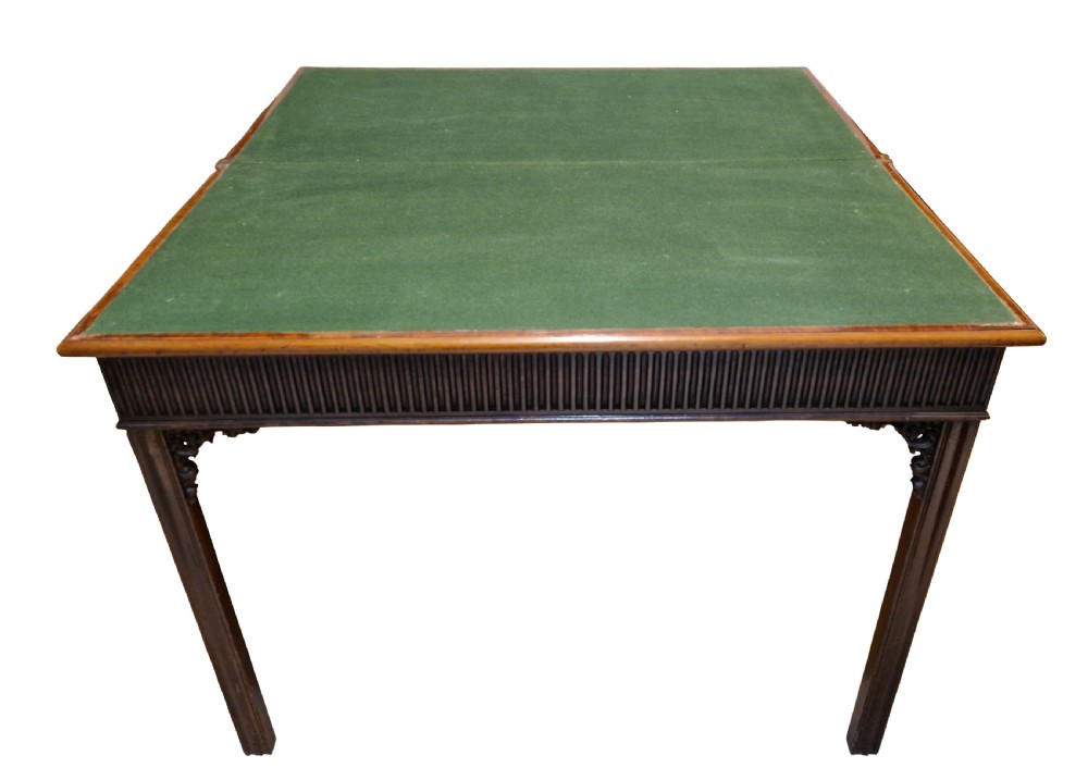 George III Mahogany Concertina Card Table View II