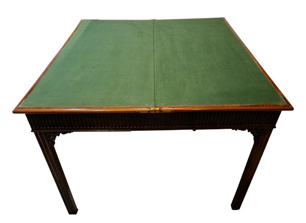 George III Mahogany Concertina Card Table View III