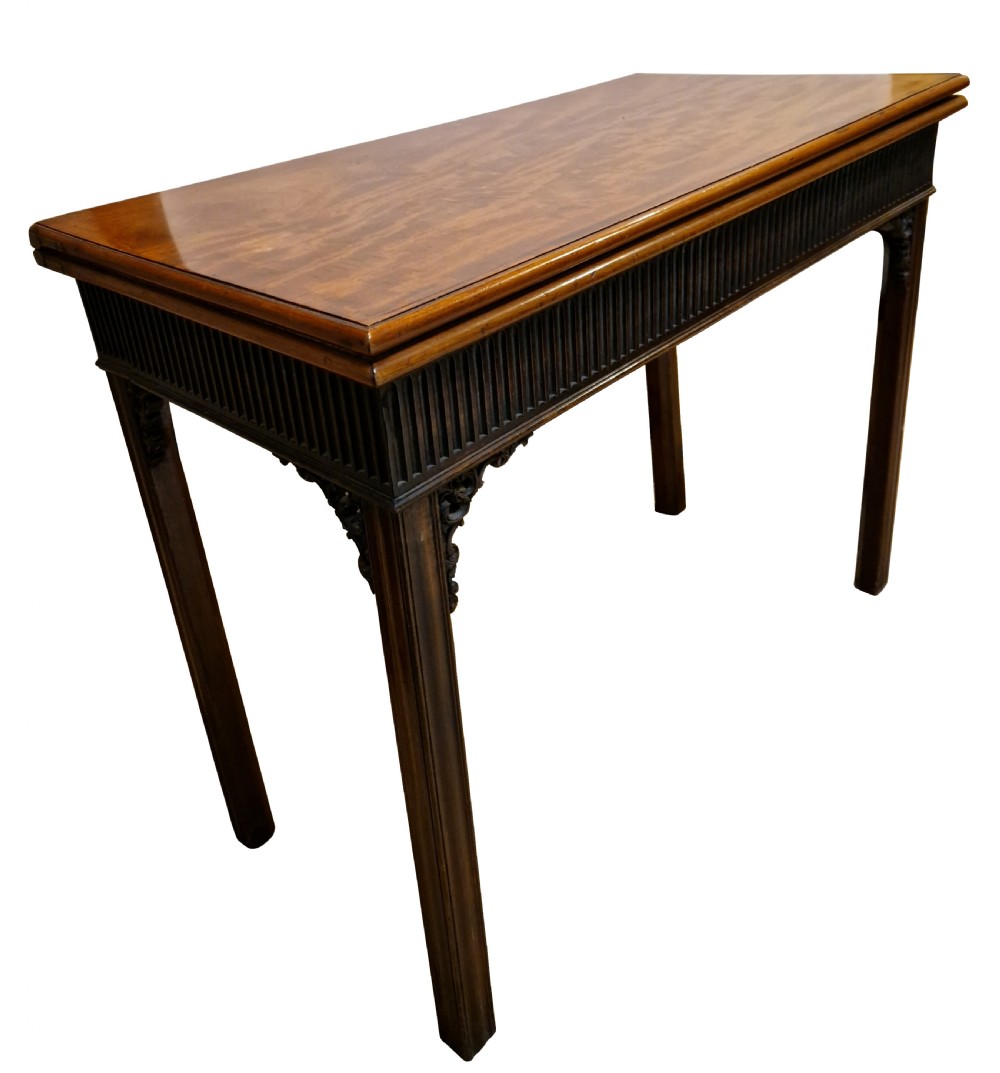 George III Mahogany Concertina Card Table View V