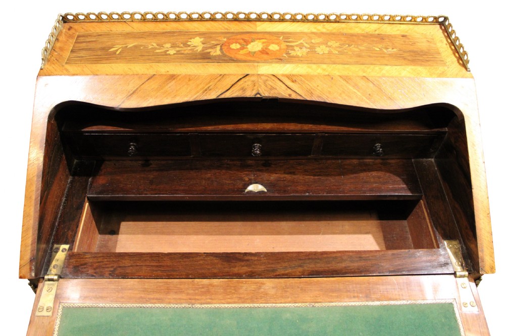 French Ormolu Mounted Marquetry and Rosewood Ladies Bureau View IV