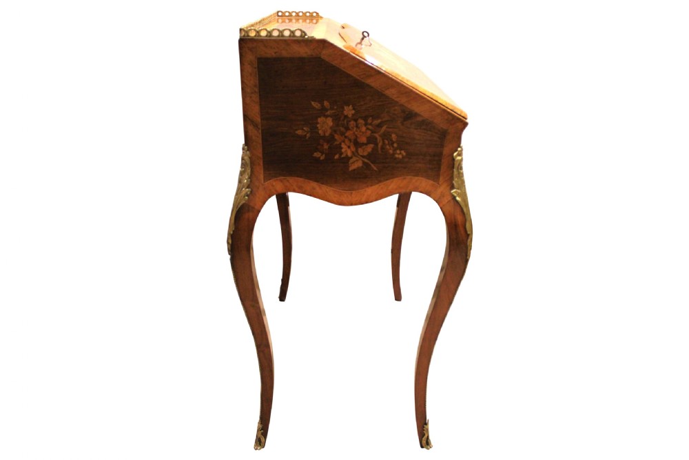 French Ormolu Mounted Marquetry and Rosewood Ladies Bureau View VII