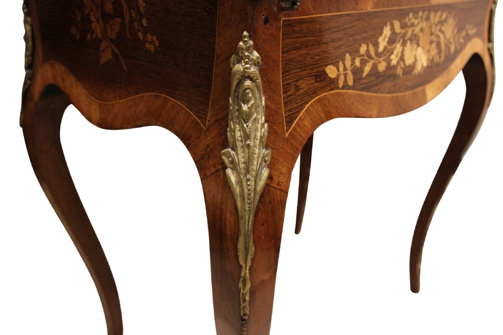 French Ormolu Mounted Marquetry and Rosewood Ladies Bureau View VIII