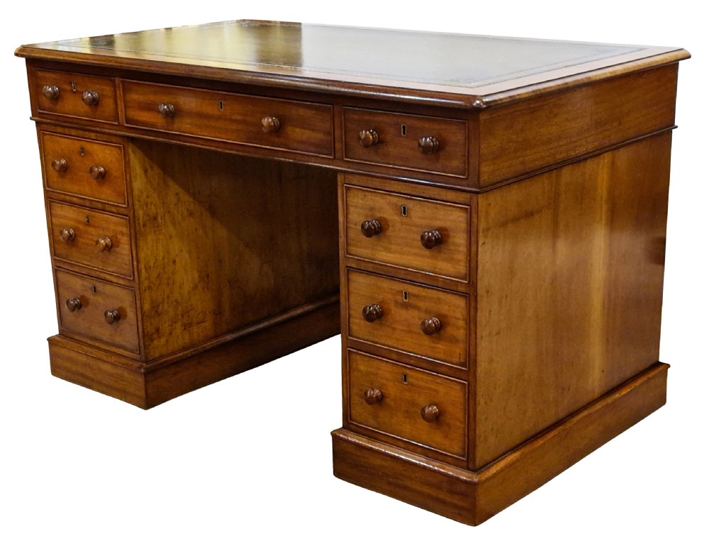 Fine Quality Mahogany Pedestal Desk