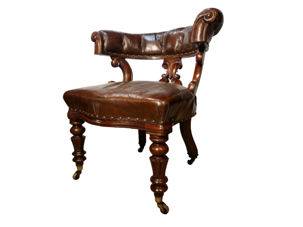 William IV Mahogany Library Chair View II