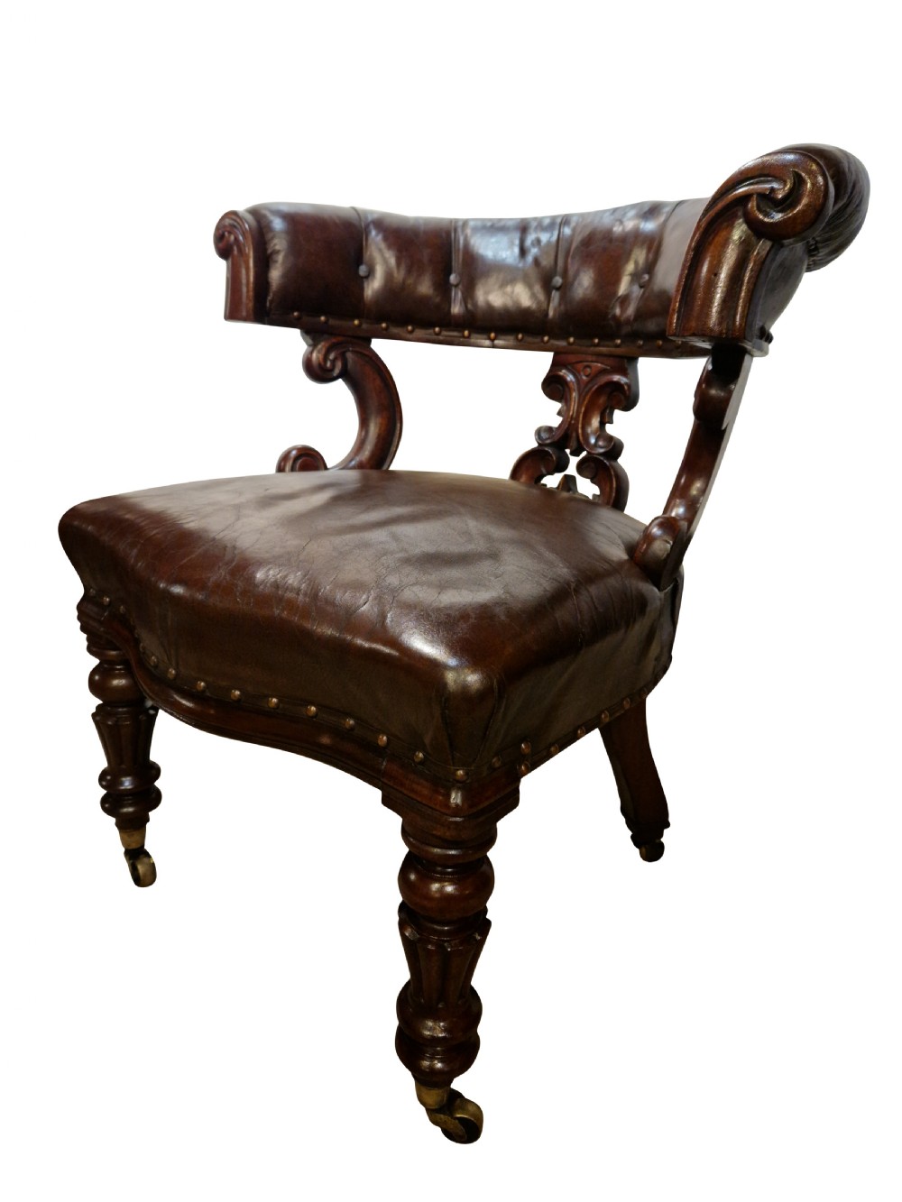 William IV Mahogany Library Chair View III
