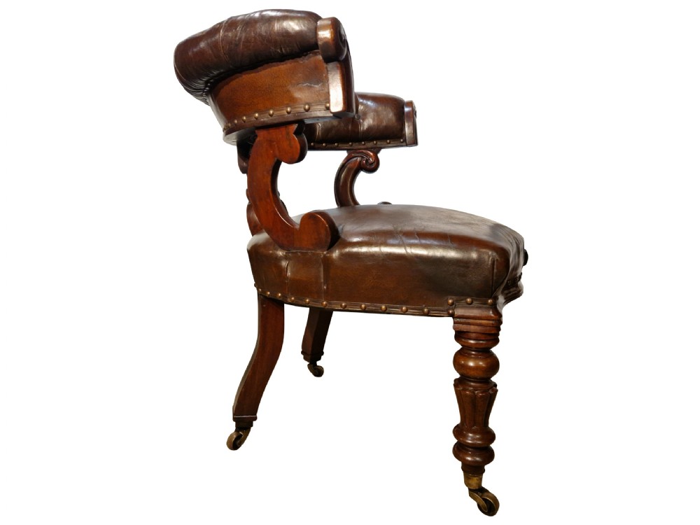 William IV Mahogany Library Chair View VII