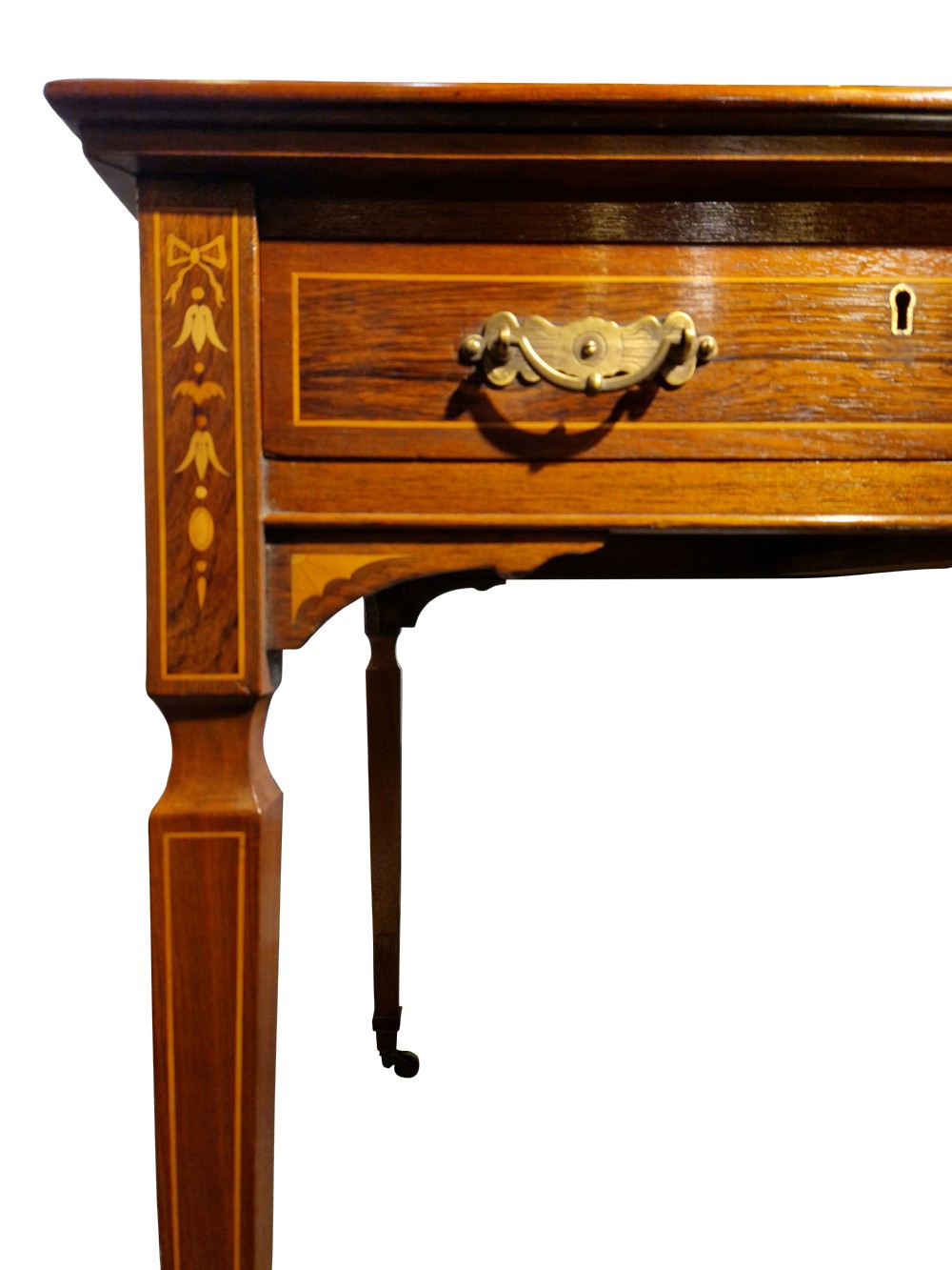 Rosewood two drawer writing table  View II