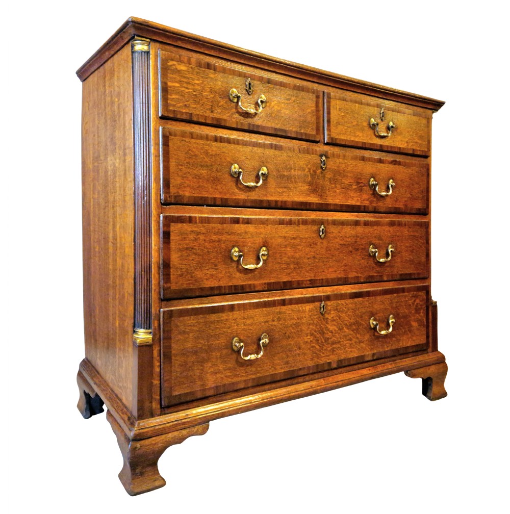 Geo III Oak Lincolnshire Chest of Drawers View V