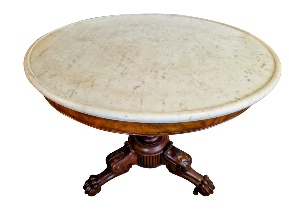 Mid 19thc French Gueridon Table with Marble Top View III