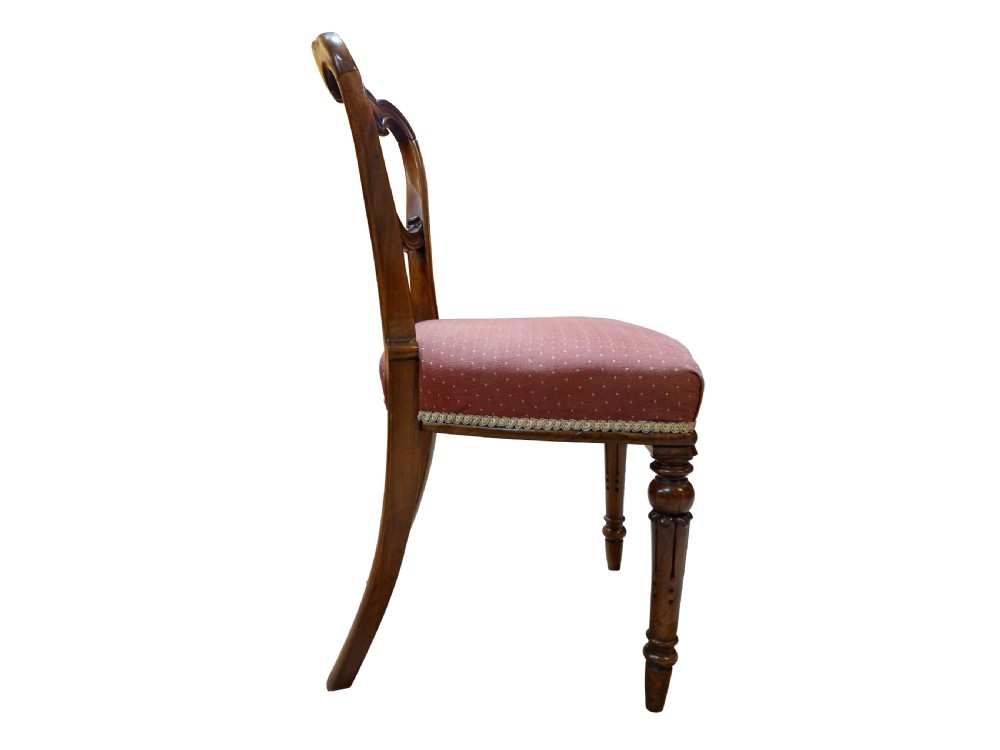 Fine Set of 6 Victorian Walnut Balloon Back Dining Chairs View VII