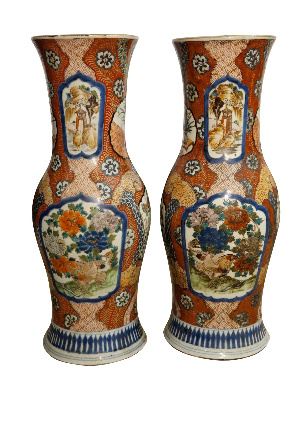 Large Pair of Vases - Meiji Period