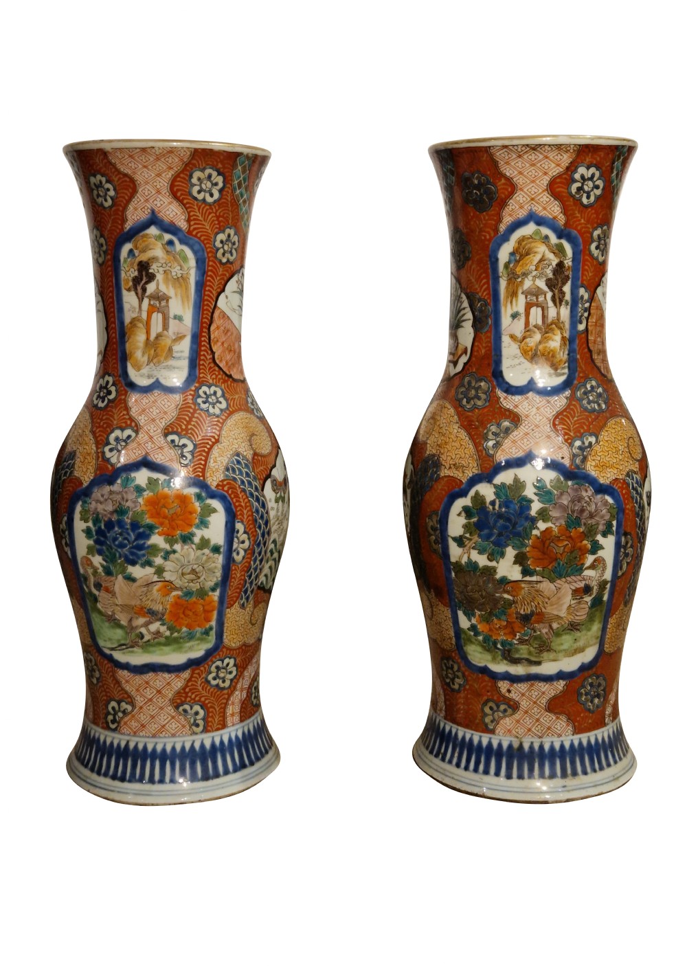 Large Pair of Vases - Meiji Period View II