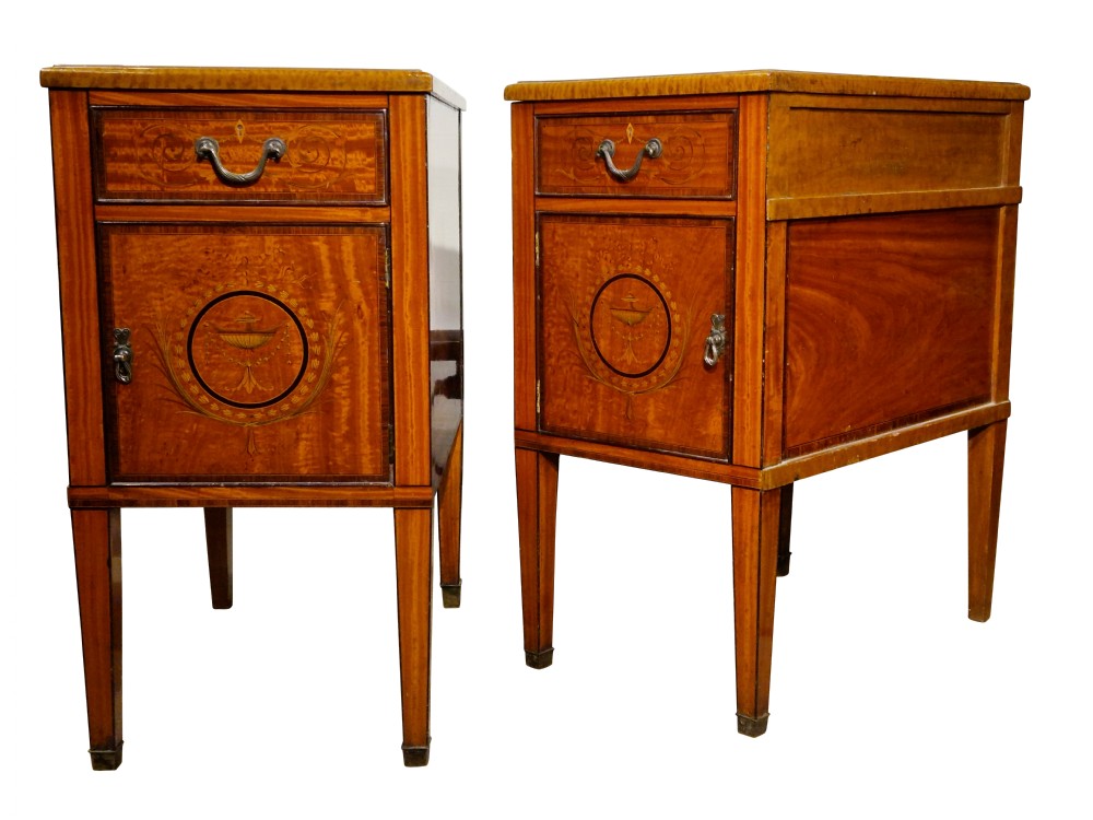 Pair of Sheraton Revival Bedside Cabinets View II