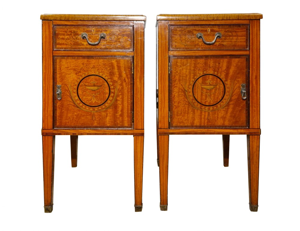 Pair of Sheraton Revival Bedside Cabinets View III