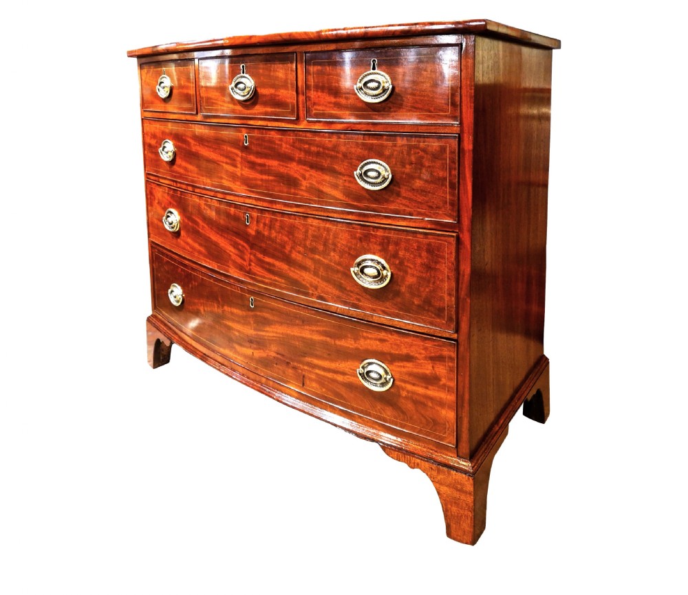 George III Bow-fronted Chest of Drawers View III