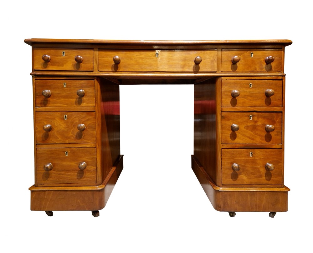 Small Victorian Mahogany Pedestal Desk View III