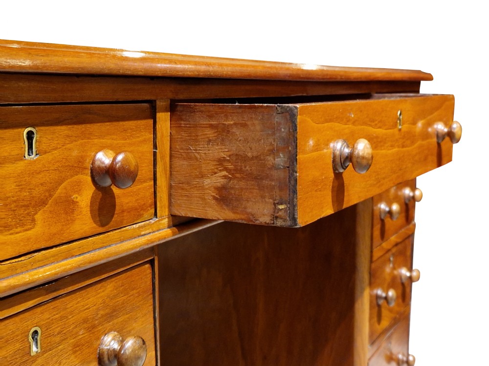 Small Victorian Mahogany Pedestal Desk View VI