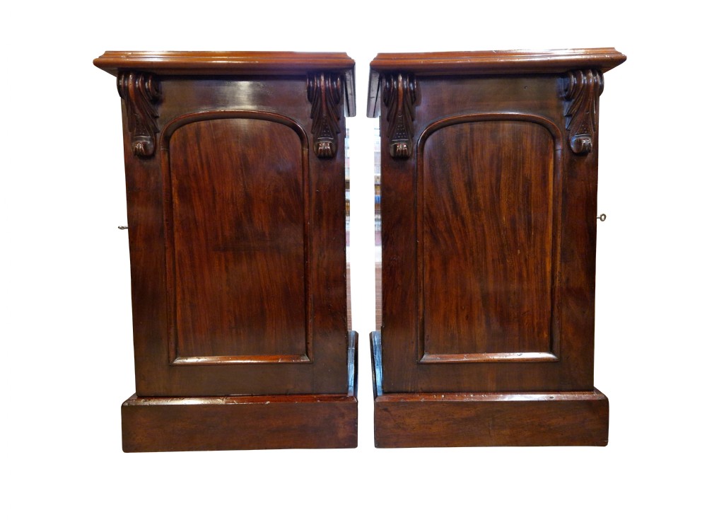 Pair of Victorian Mahogany Bedside Cupboards