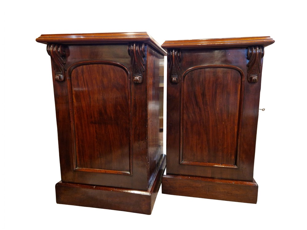 Pair of Victorian Mahogany Bedside Cupboards View II