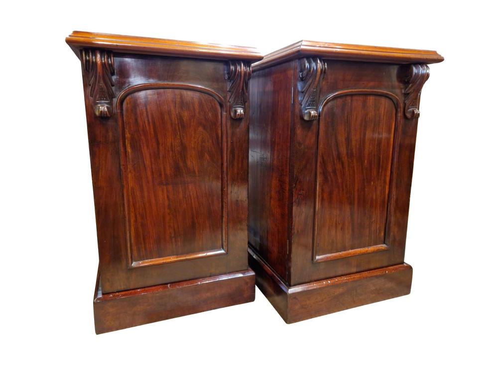 Pair of Victorian Mahogany Bedside Cupboards View III