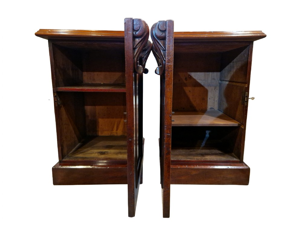 Pair of Victorian Mahogany Bedside Cupboards View IV