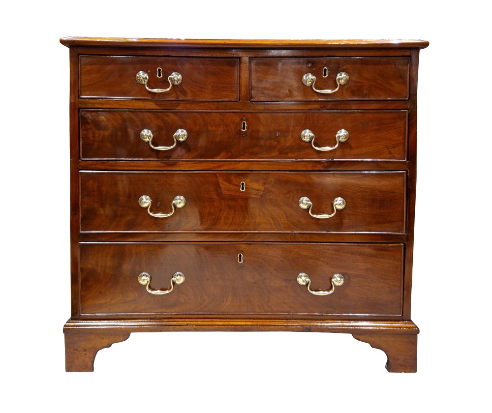 Small George III Mahogany Chest of Drawers View II
