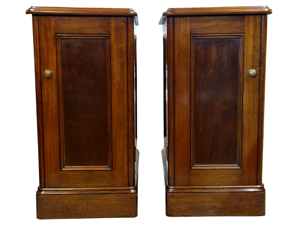 Pair of Victorian Mahogany Bedside Cupboards