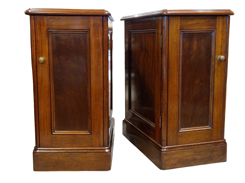 Pair of Victorian Mahogany Bedside Cupboards View II