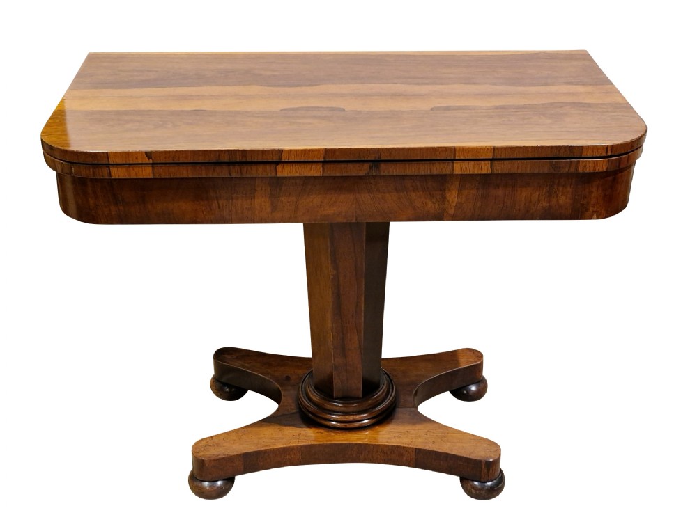 Early Victorian Rosewood Card Table