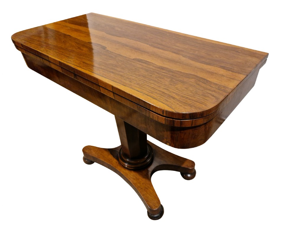 Early Victorian Rosewood Card Table View IV