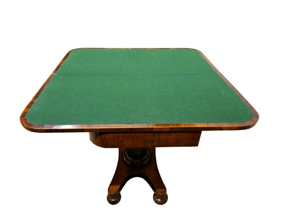 Early Victorian Rosewood Card Table View VI