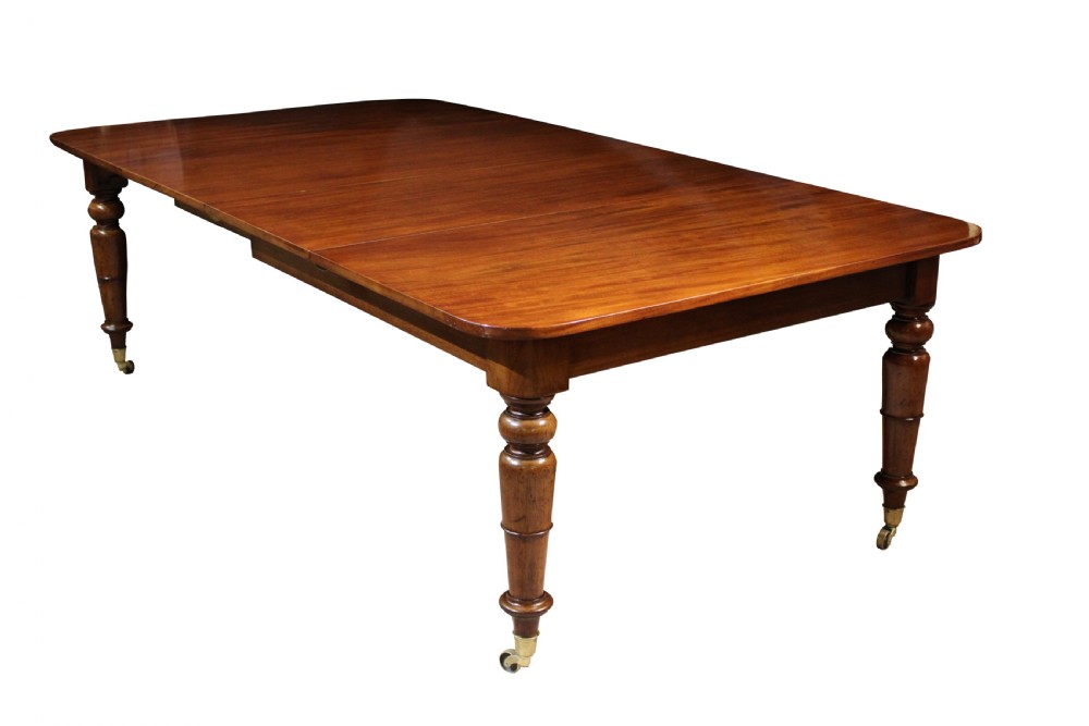 Mahogany 2 Leaf Extending Dining Table View V