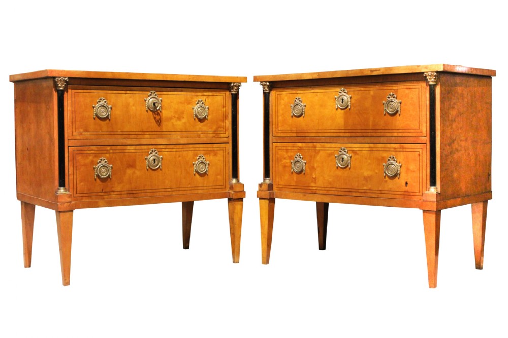 Pair of Maplewood Commode Chests View VII