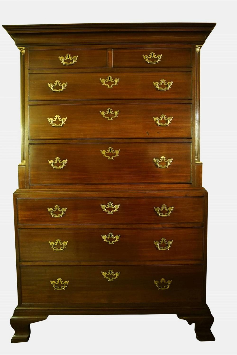 Mid 18thC George II Period Mahogany Tallboy