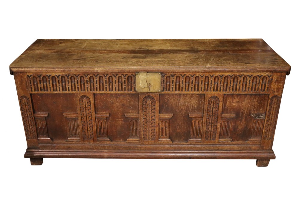 17thc Large Oak Coffer View IV