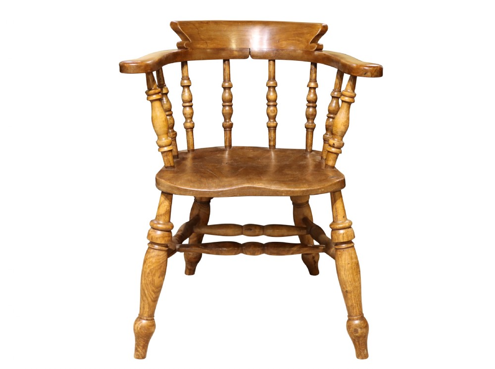19thc Smokers Bow Arm Chair