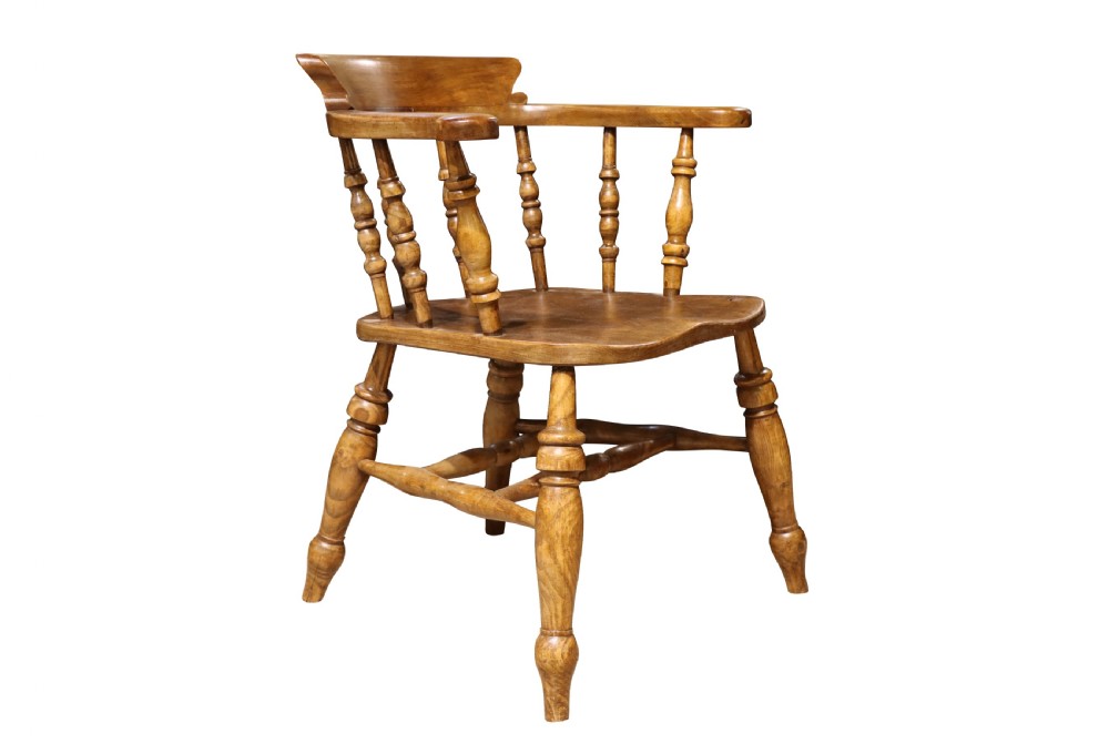19thc Smokers Bow Arm Chair View II