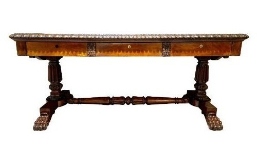 George IV Mahogany Partners Writing Table Attributed to the Manner of Gillows, Circa 1825