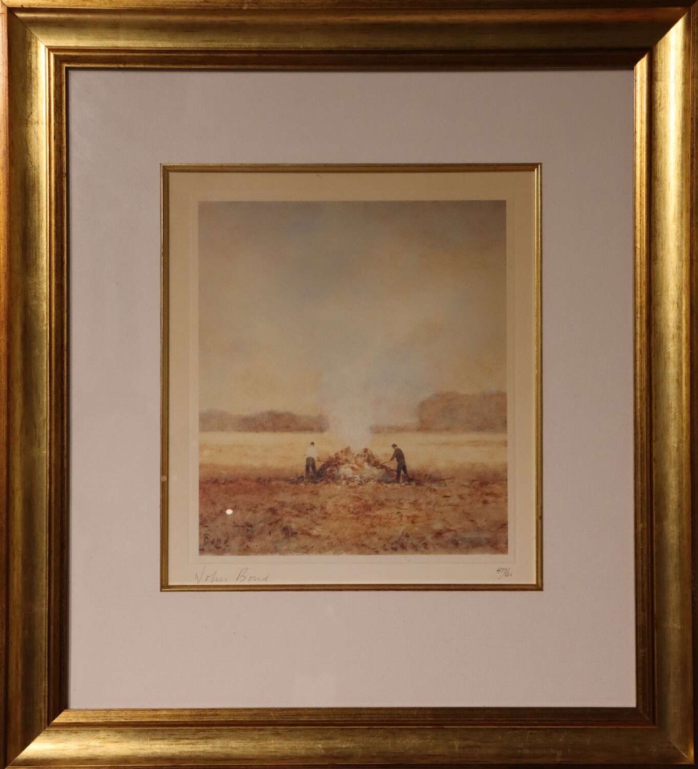 John Bond (British, b. 1945), The Bonfire – Limited Edition Signed Lithograph