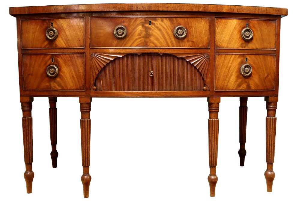Elegant Regency Mahogany Bow Fronted Sideboard, circa 1810