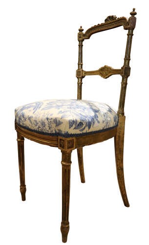 Pair of French Giltwood Salon Chairs in the Louis XVI Style, Early 20th Century View V