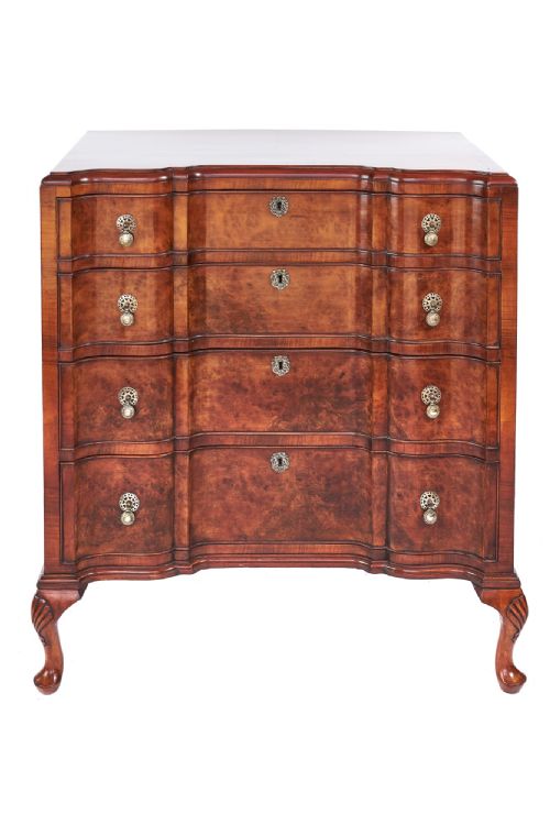 BURR WALNUT 4 DRAWER 17TH CENTURY DUTCH REVIVAL CHEST CIRCA 1920S