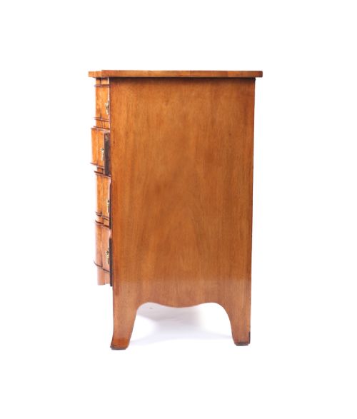 GEORGIAN STYLE BURR WALNUT 4 DRAWER CHEST - ADDITIONAL PHOTO 4