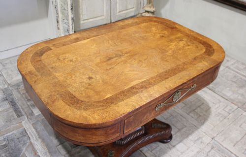 ENGLISH REGENCY OAK AND POLLARD OAK DRUMCENTRE TABLE - ADDITIONAL PHOTO 4