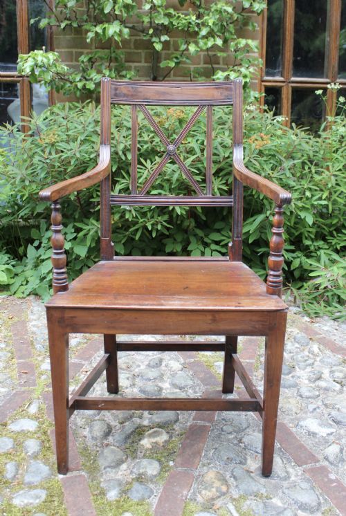 REGENCY YEW WOOD ARMCHAIR - ADDITIONAL PHOTO 1