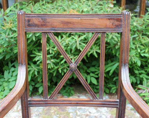 REGENCY YEW WOOD ARMCHAIR - ADDITIONAL PHOTO 2