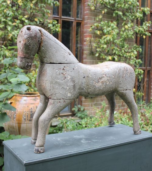 18TH19TH CENTURY CARVED WOOD HORSE - ADDITIONAL PHOTO 1