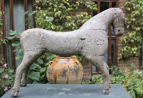 18TH19TH CENTURY CARVED WOOD HORSE - ADDITIONAL PHOTO 3