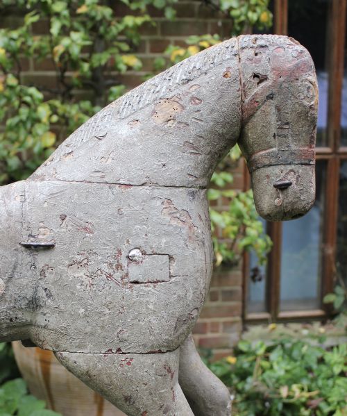 18TH19TH CENTURY CARVED WOOD HORSE - ADDITIONAL PHOTO 4
